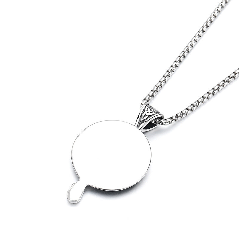 Steel Necklace - Elegant Nordic Talisman Viking Crow Celtic Crow Design For Men Gift For Him