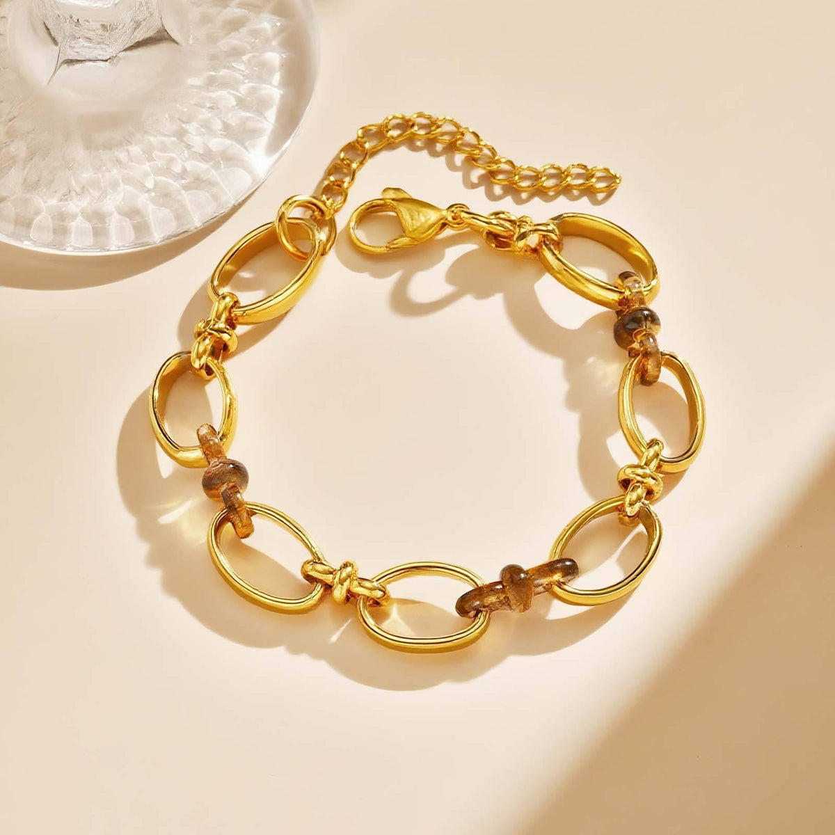 Gold Oval-Link Jewelry — Necklace, Bracelet or Earrings