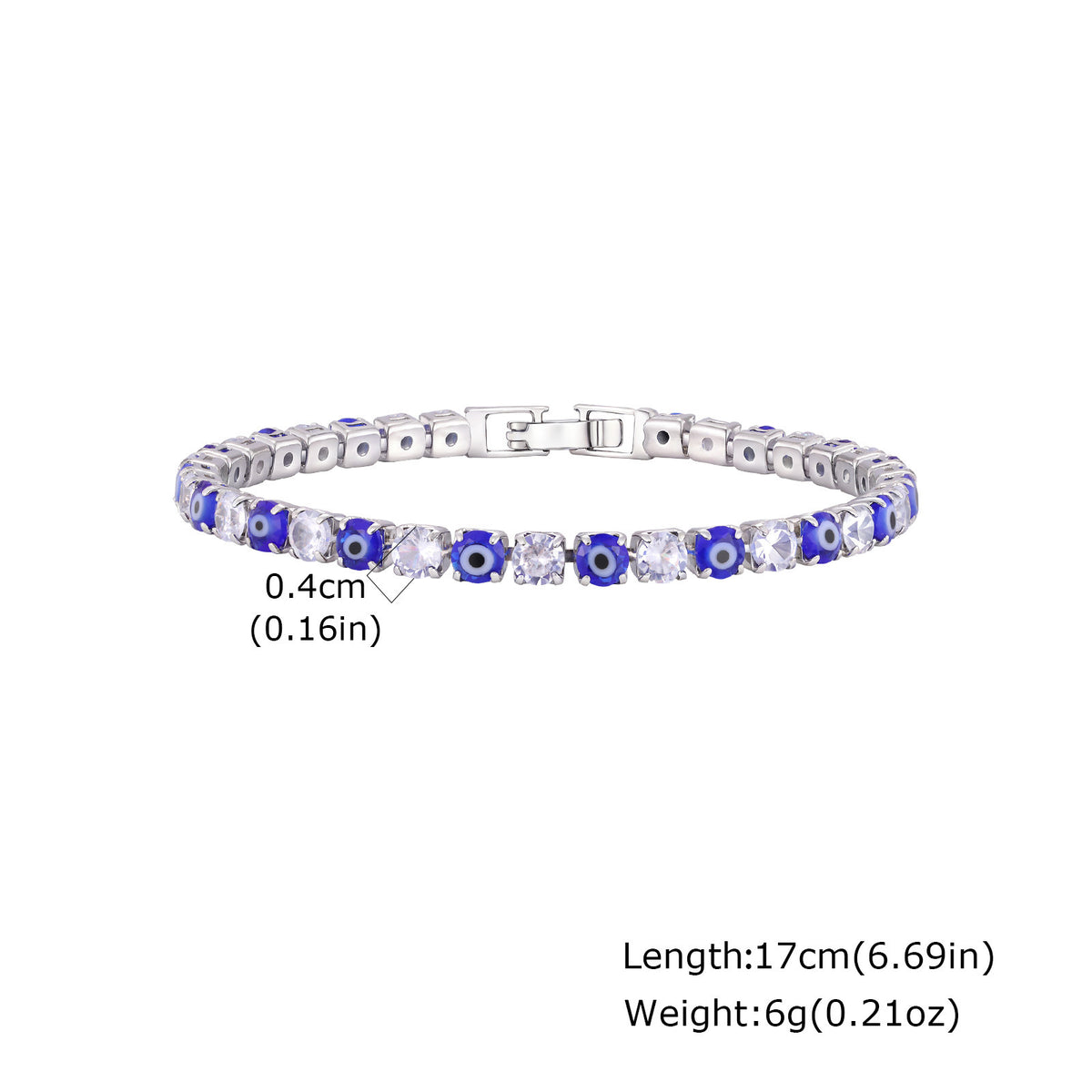 Devil's Eye Zircon Copper Bracelet Unisex