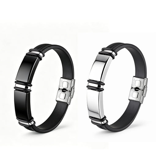 Planderful Everyday Genie Two Tone Stainless Steel Bracelet For Men Unisex Glossy Finish Premium Accessory
