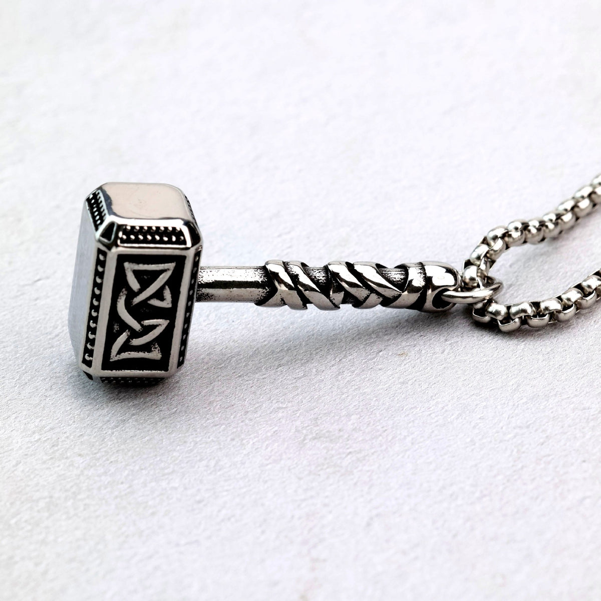 Vintage Viking Stainless Steel Men's Pendant Necklace