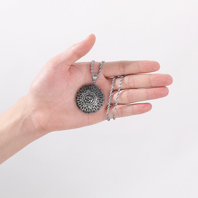 Planderful Nordic Viking Pendant for Men Turquoise Octagram