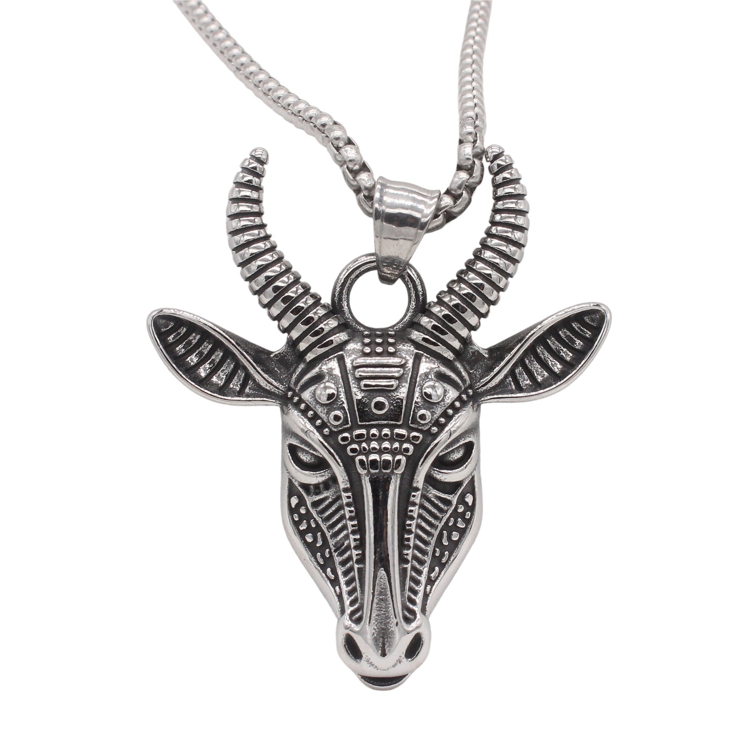 Planderful Jewelry Sheep Head Pendant Titanium Steel Mens