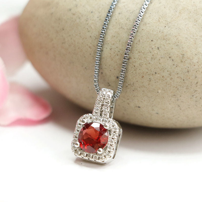 Garnet Mini Handbag Pendant — No Chain