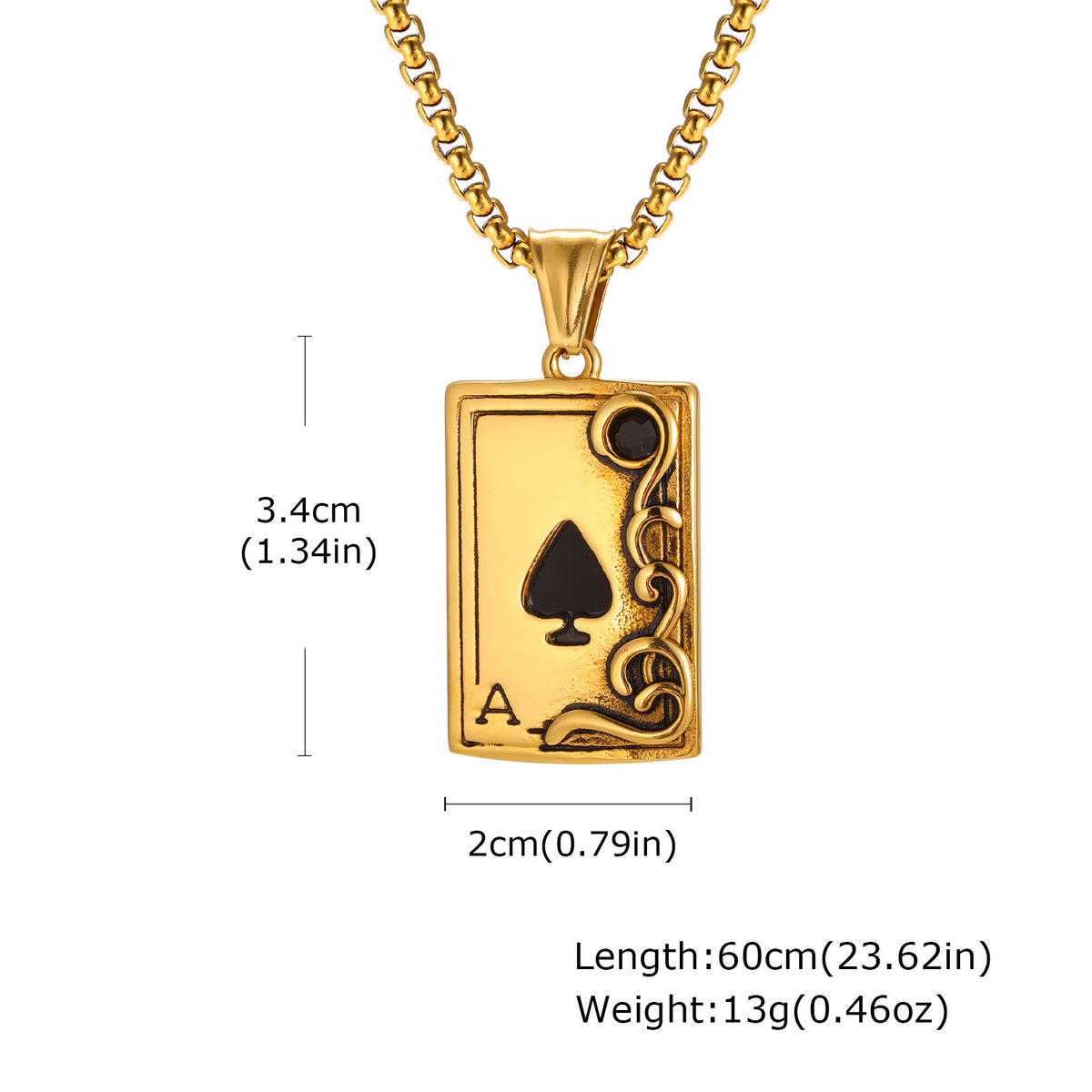 Poker Tide Hip Hop Stainless Steel Pendant