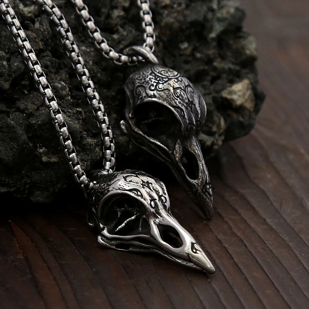 Vintage Skull Viking Stainless Steel Men's Pendant Necklace