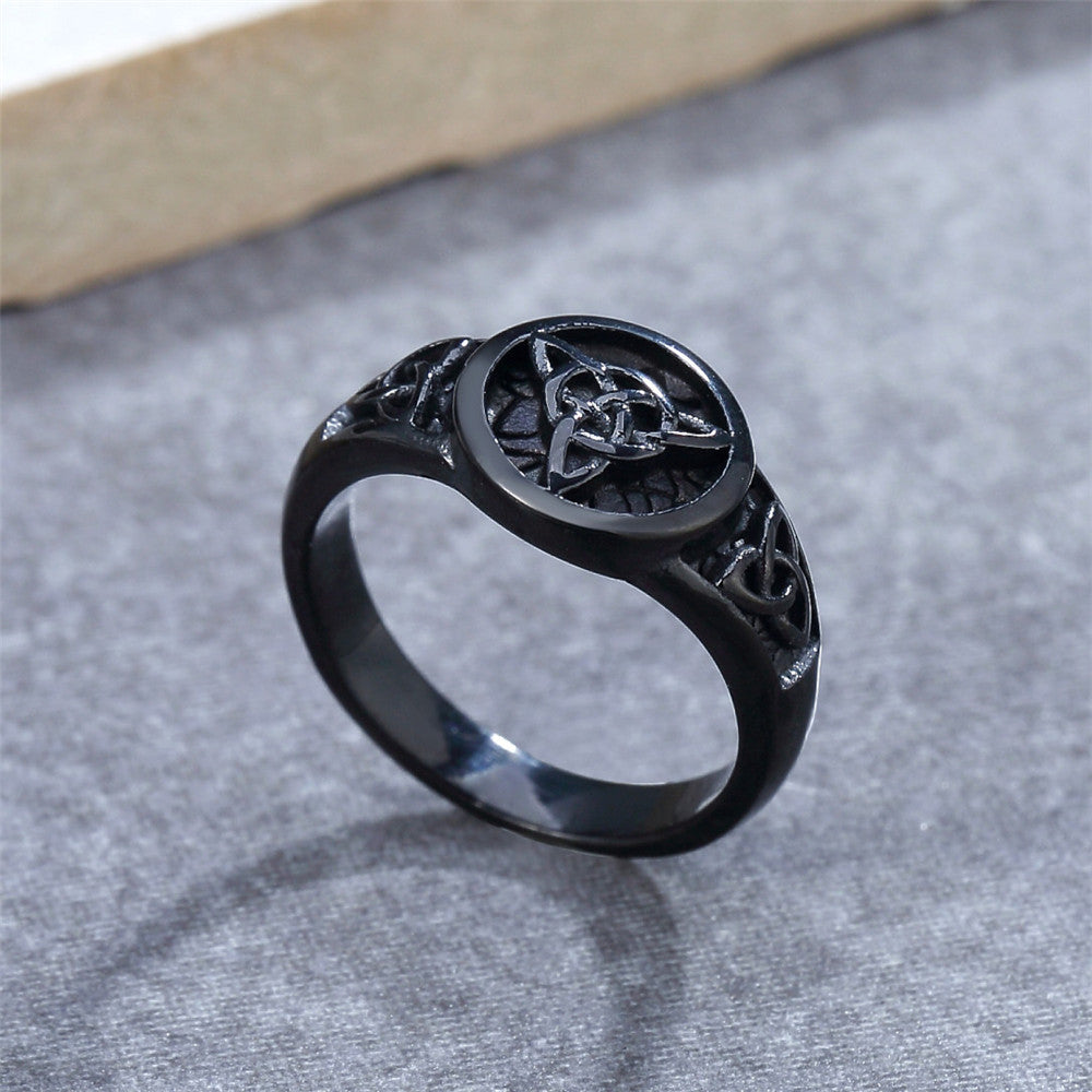 Planderful Titanium Steel Viking Ring Unisex Personalized Protection Statement Jewelry