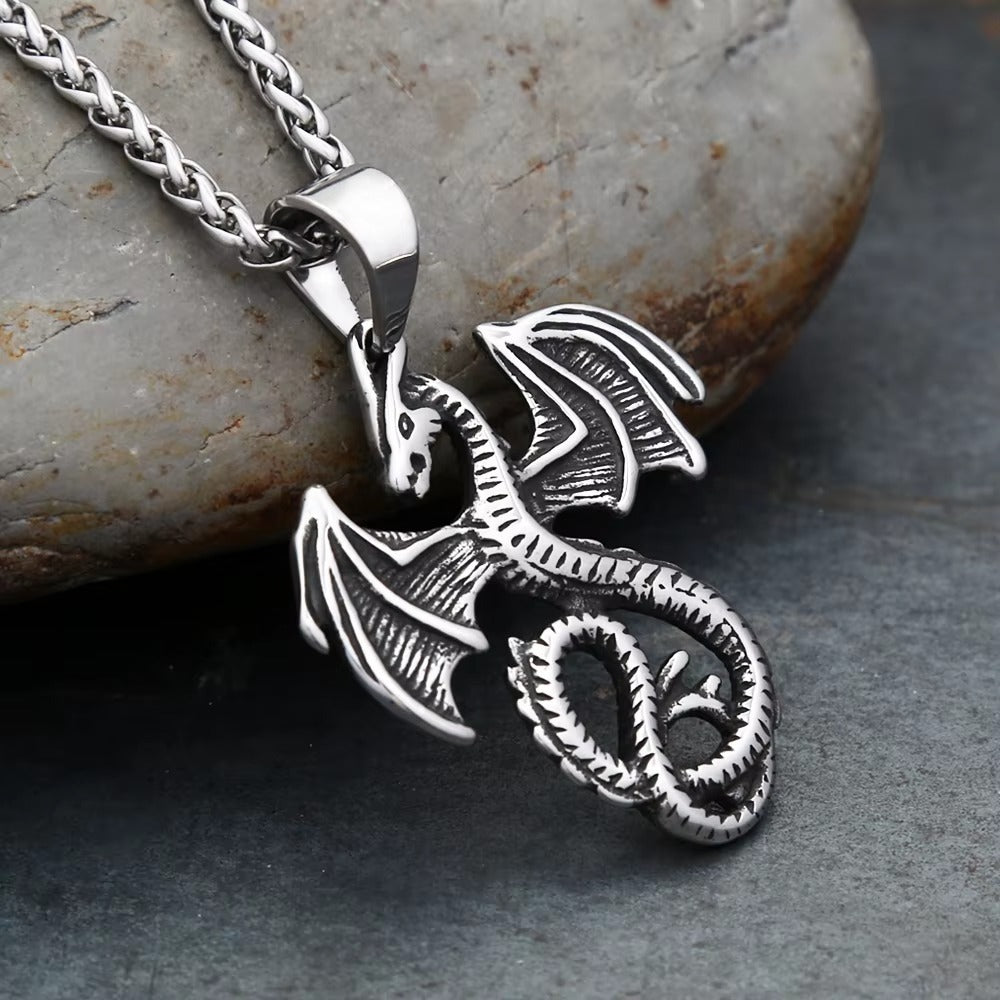 Vintage Viking Stainless Steel Men's Pendant Necklace