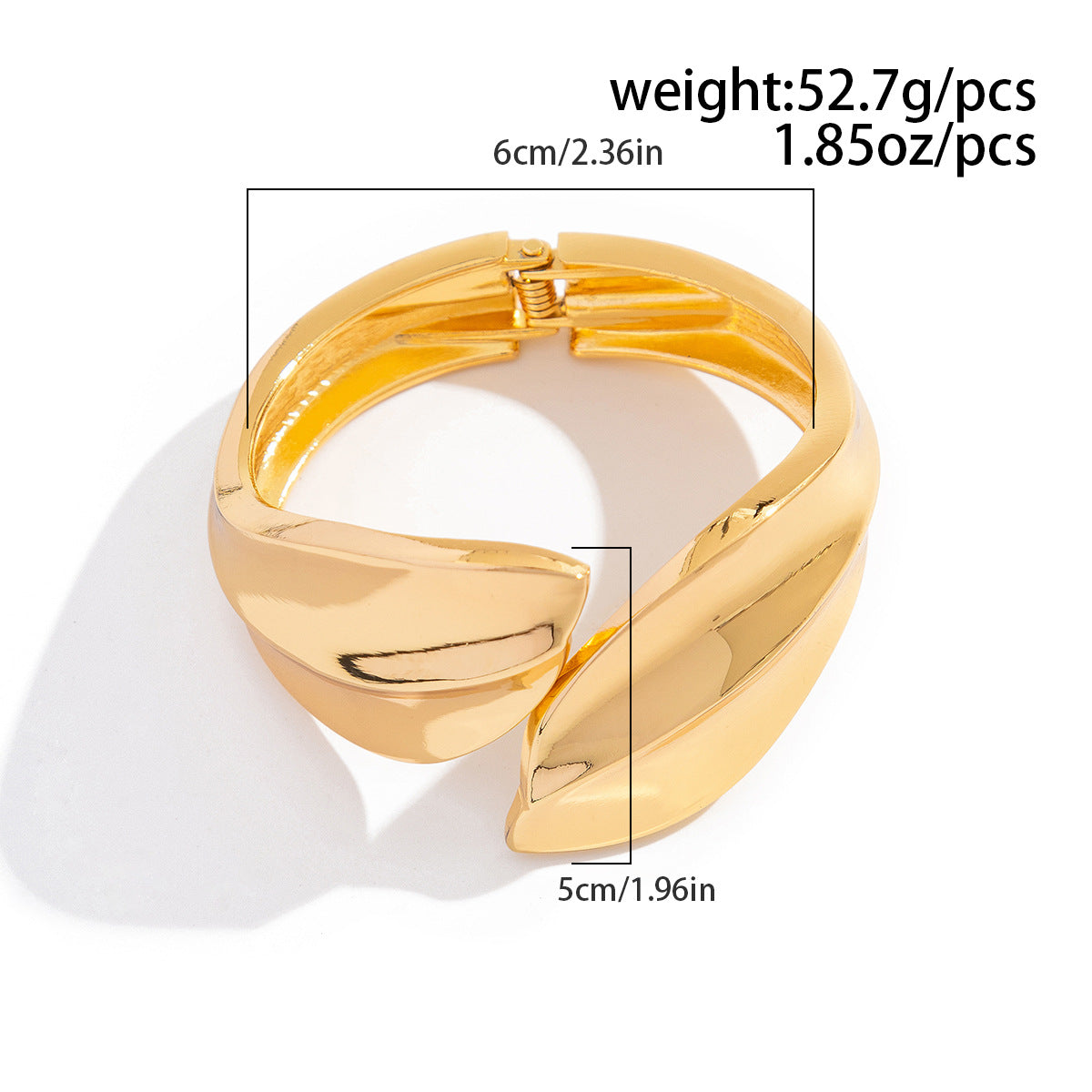 Bracelet Exaggerated Leaf Glossy Bang Irregular Stripe Open-Top Bracelet