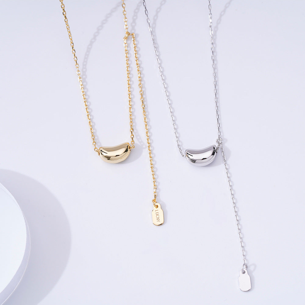 Korean Version of Simple INS Wind Acacia Bean Fringed Necklace