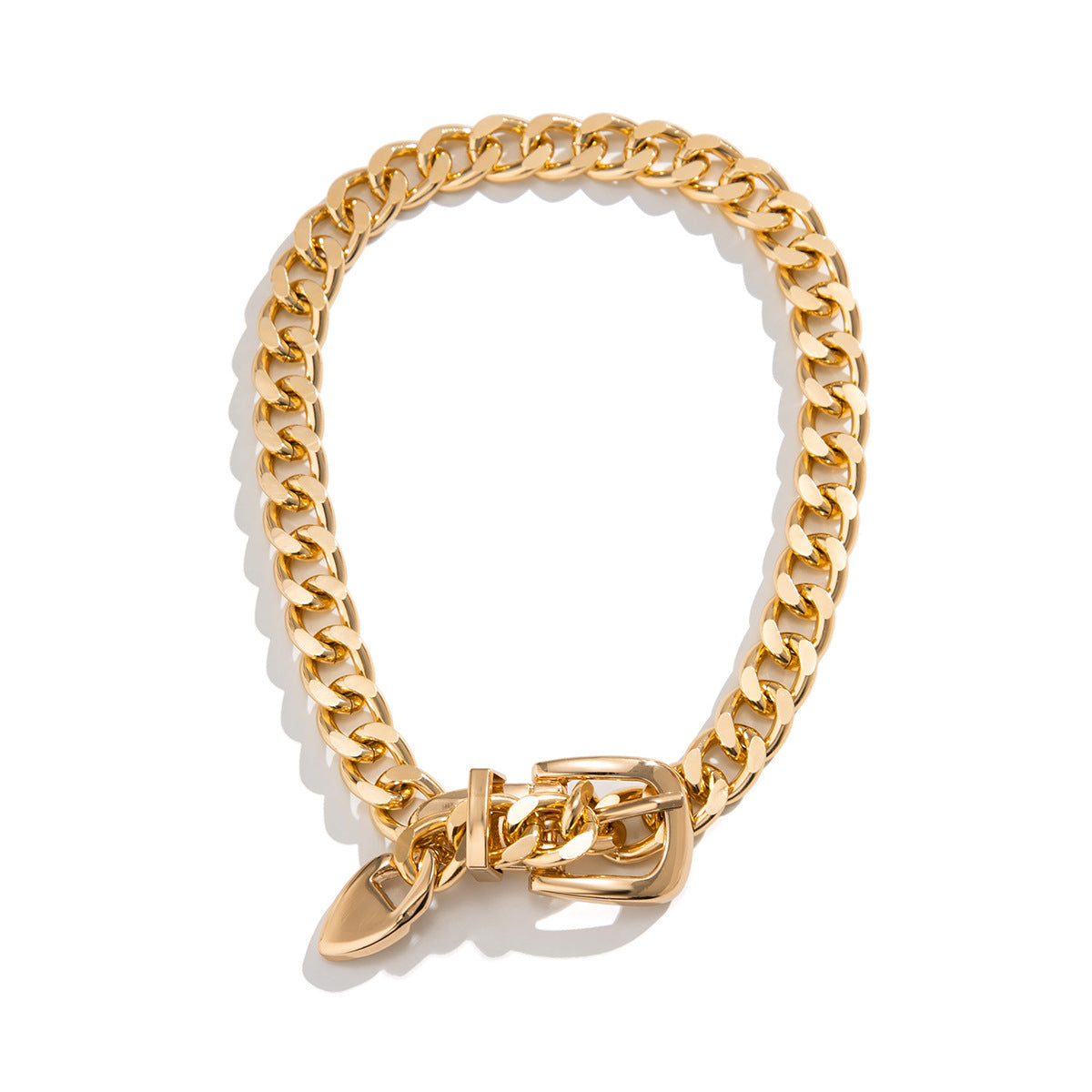 Planderful Collarbone Necklace Geometric Metal Statement Bold Hip Hop Jewelry For Women