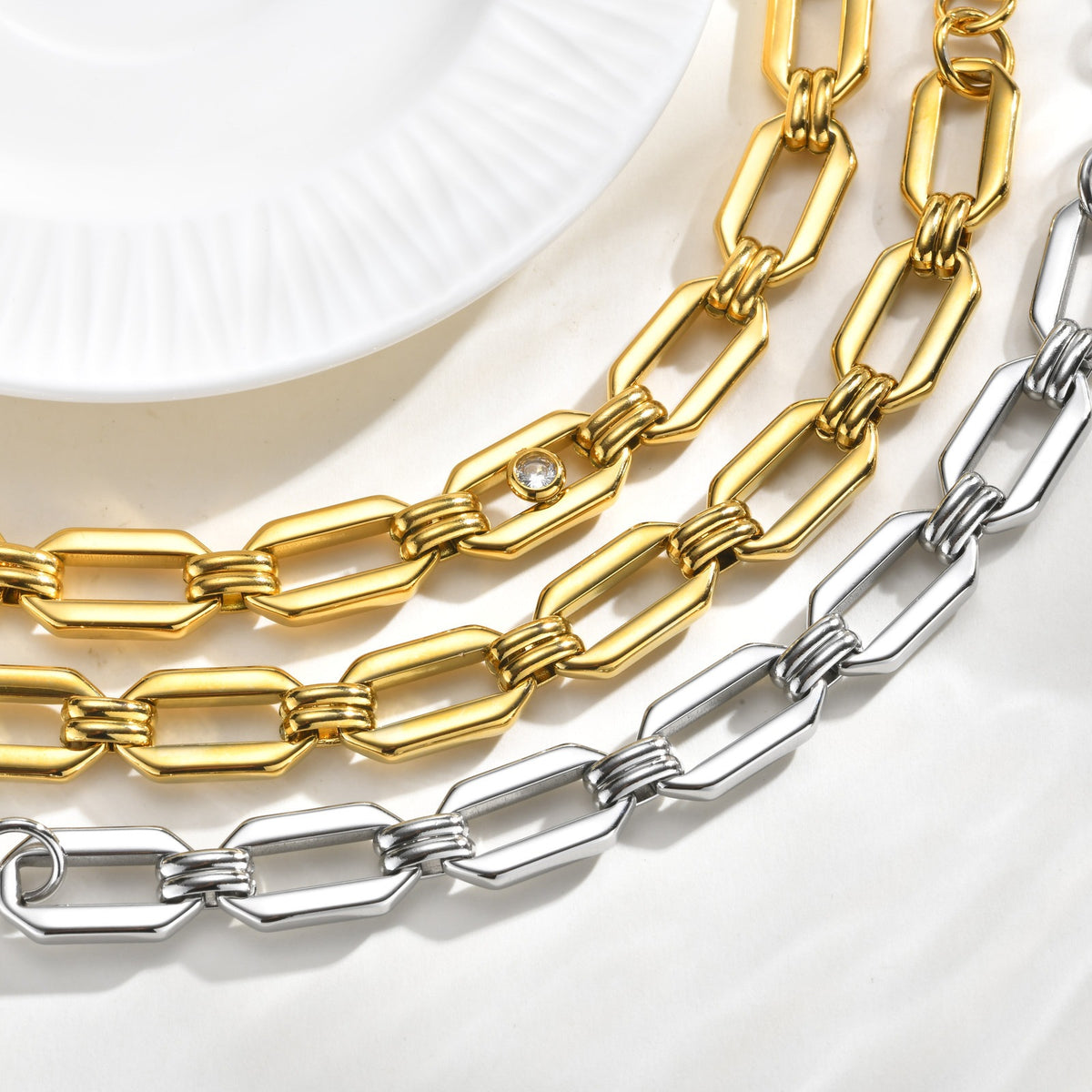 Geometric Stainless Steel Bracelet
