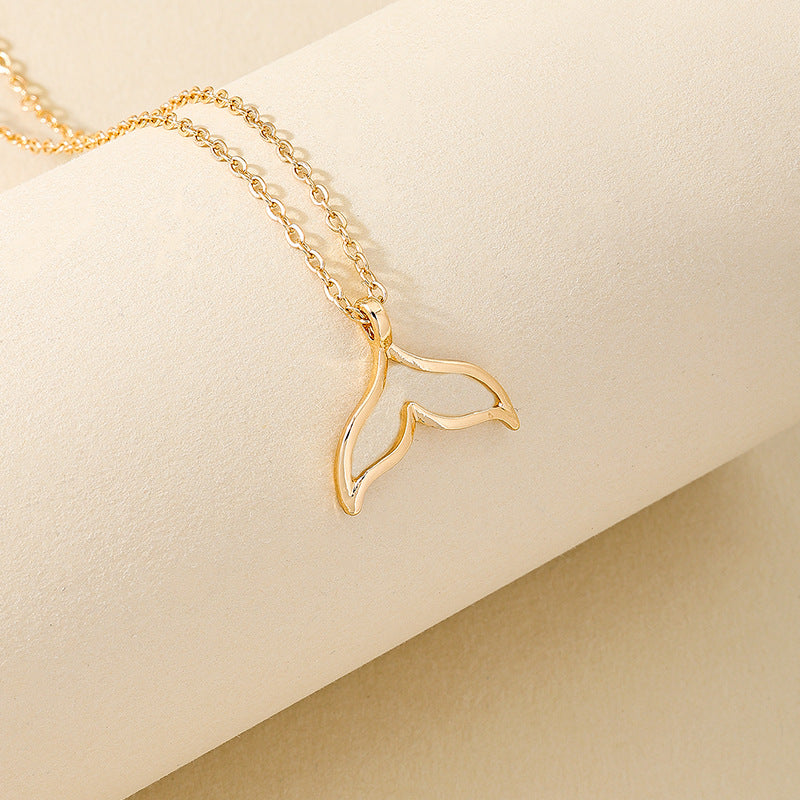 Planderful Vienna Verve Necklace – Stylish Metal Hollow Mermaid Tail Design