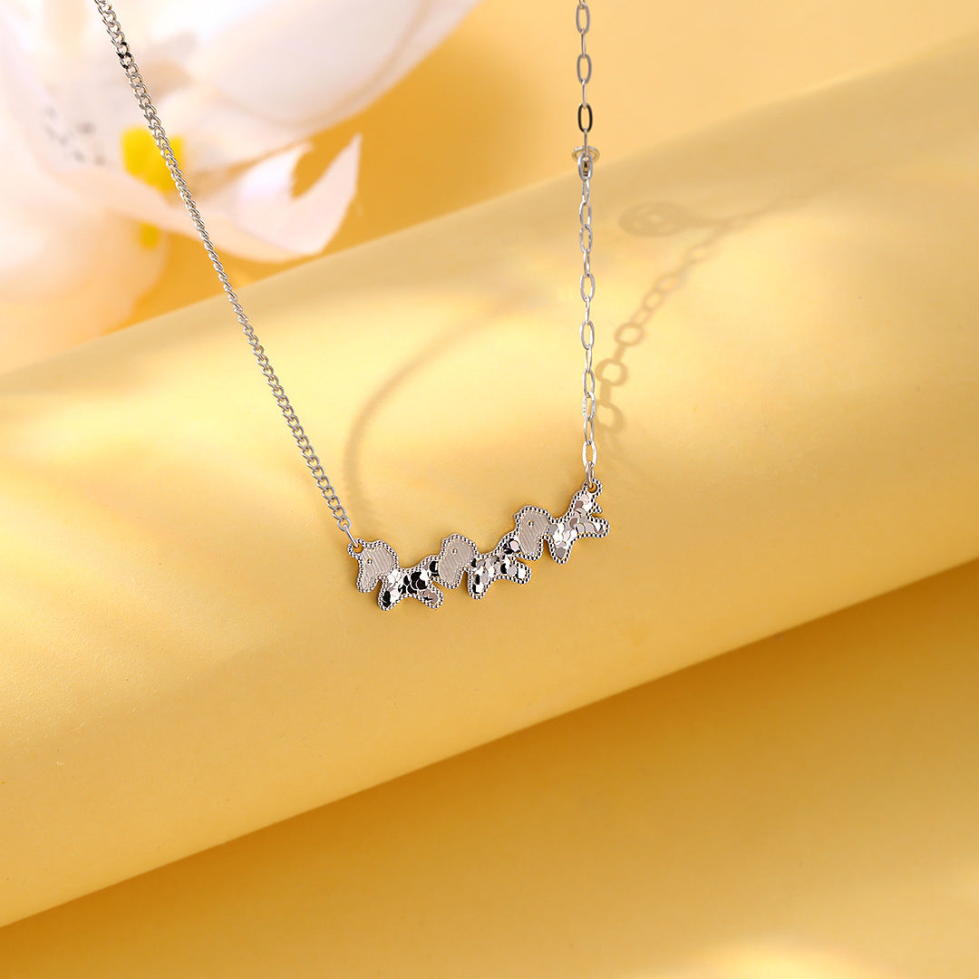 S925 Sterling Silver Zodiac Horse Necklace