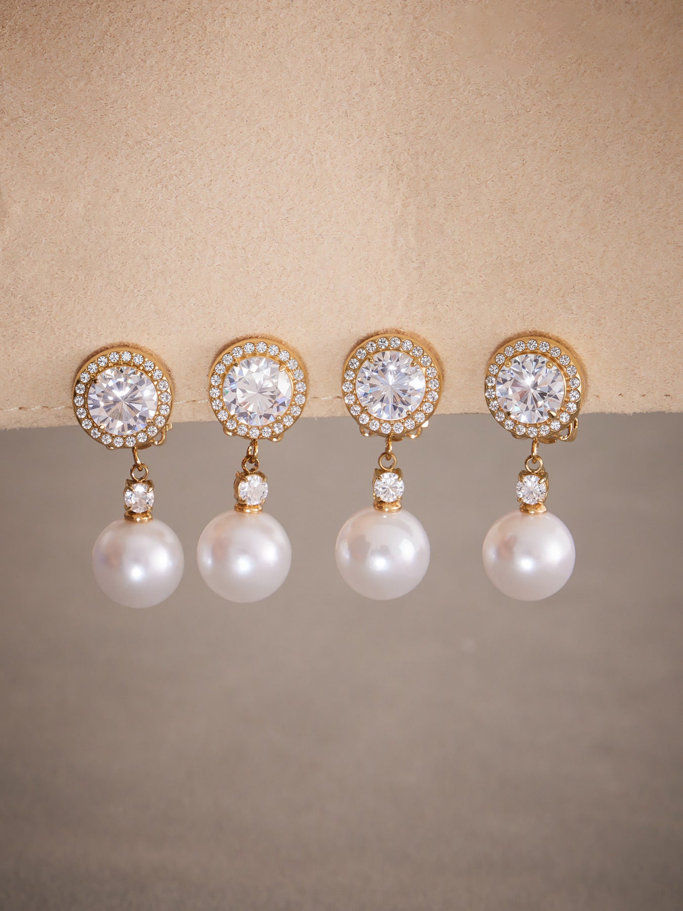 Planderful Everyday Genie Zircon Pearl Earrings For Women