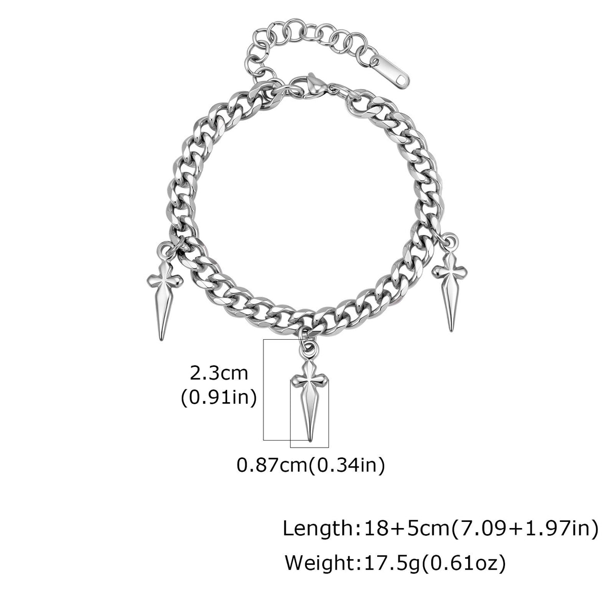 Cross Stainless Steel Bracelet