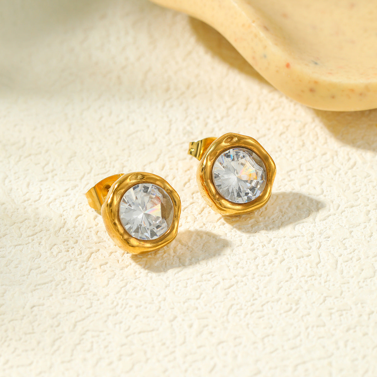 Planderful Vienna Verve Stainless Zircon Stud Earrings Women