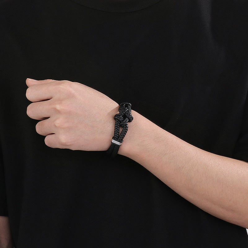 Planderful Stainless Steel Mens Bracelet Magnetic Buckle