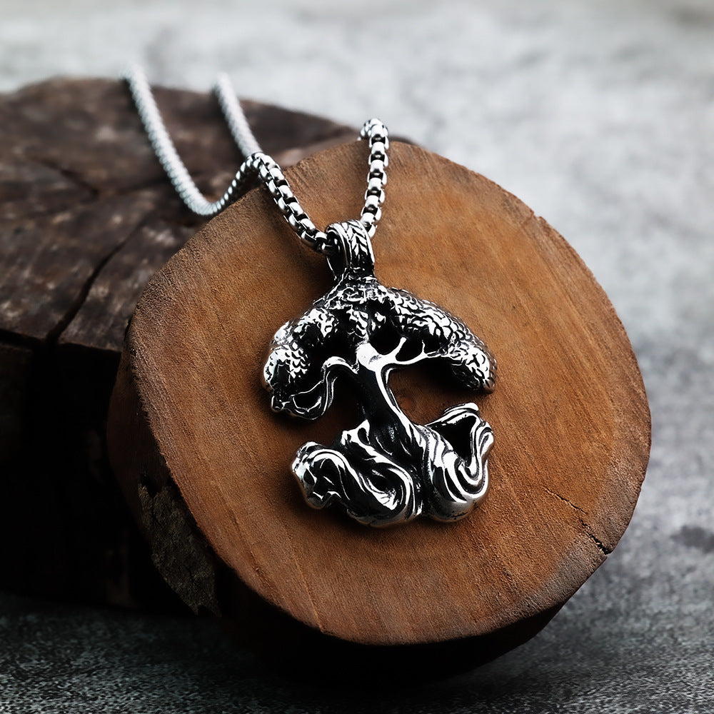Foreign Trade Nordic Mythology Viking Tree of Life Pendant Necklace