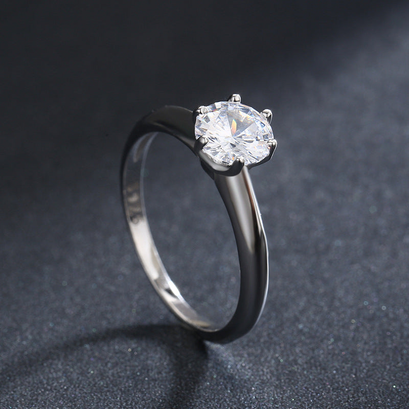 Elegant Sterling Silver Zircon Ring for Everyday Wear
