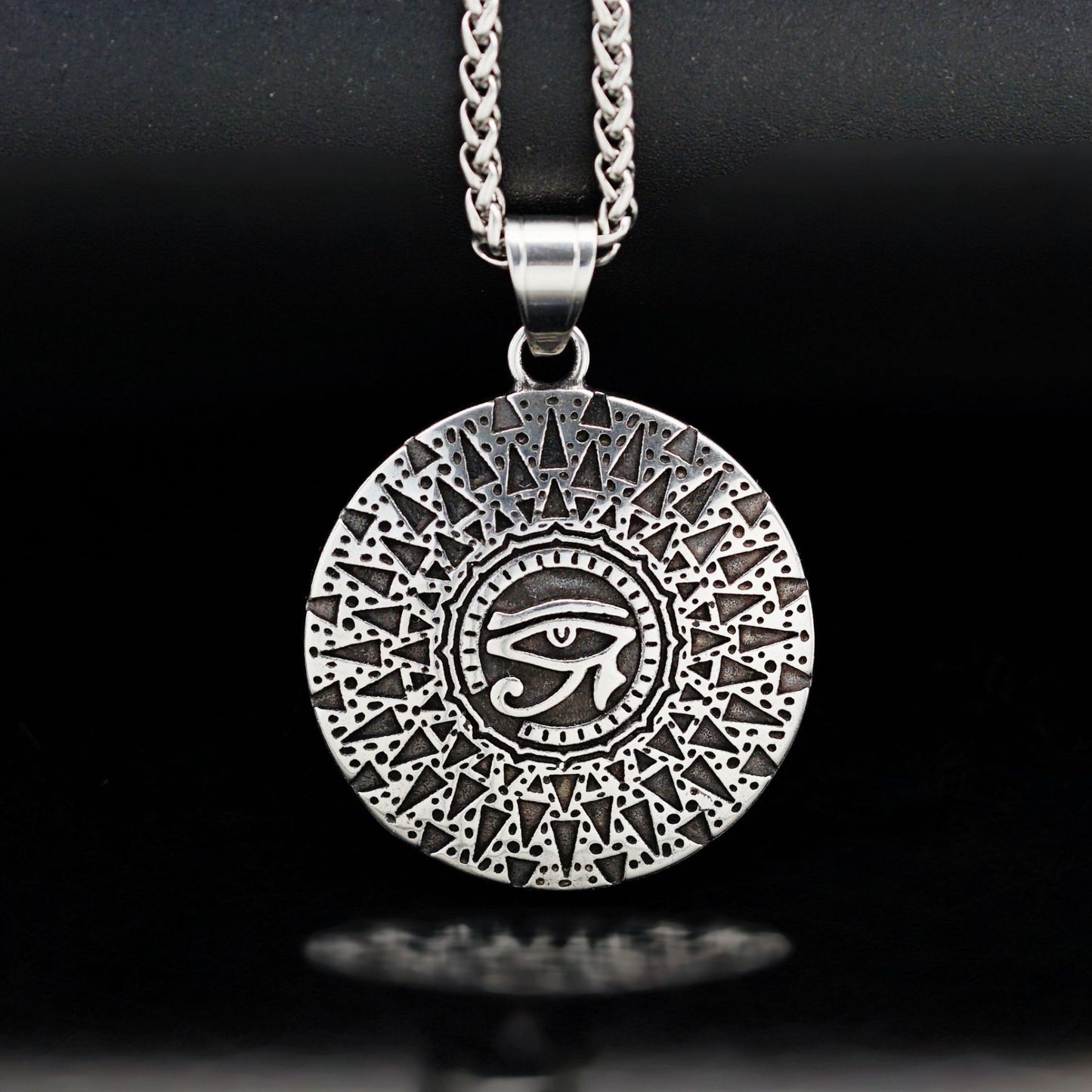 Steel Necklace – Vintage Eye of Horus Pendant