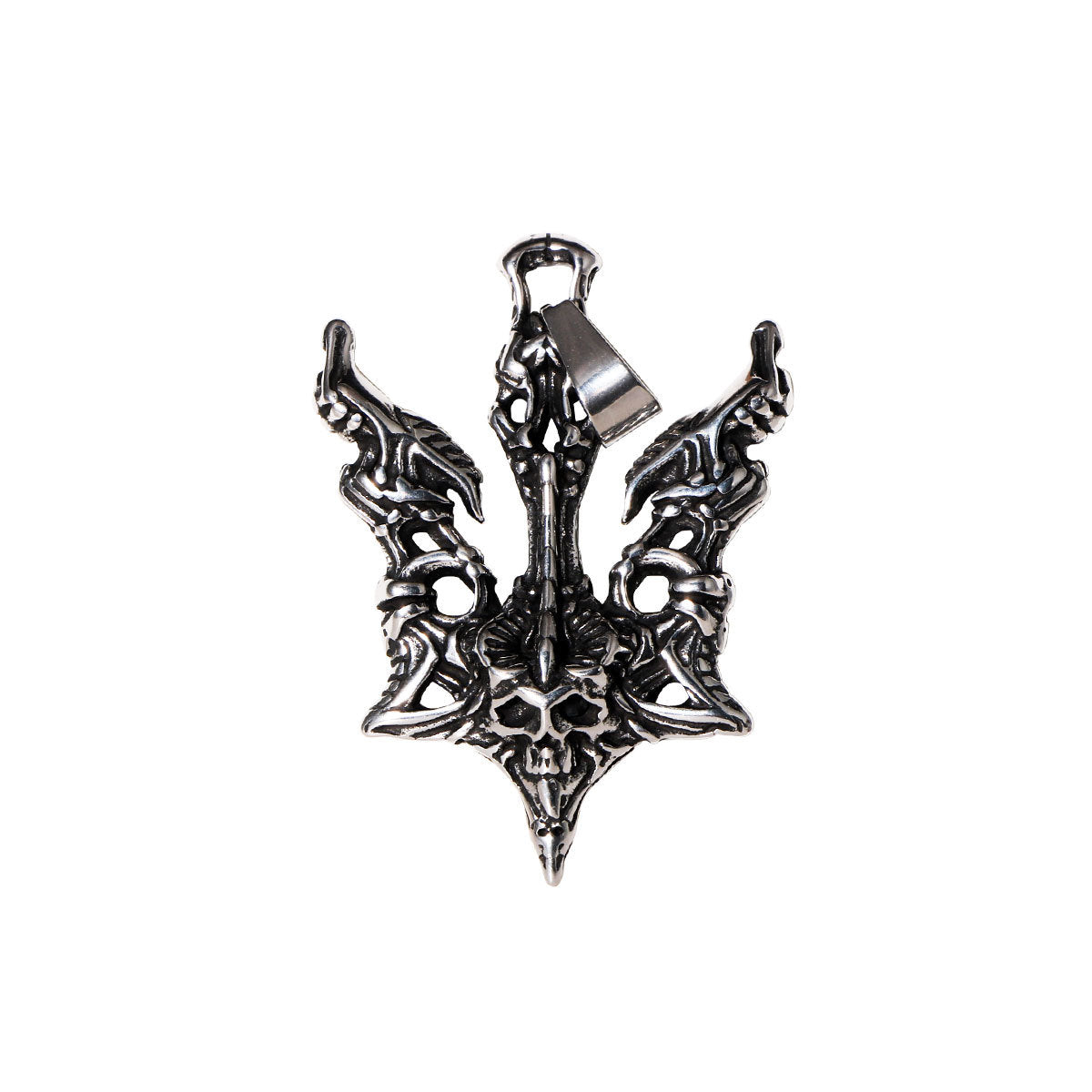 Halloween Necklace Skull Men's Pendant Stainless Steel Necklace Pendant
