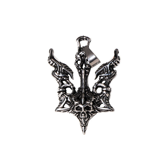 Halloween Necklace Skull Men's Pendant Stainless Steel Necklace Pendant