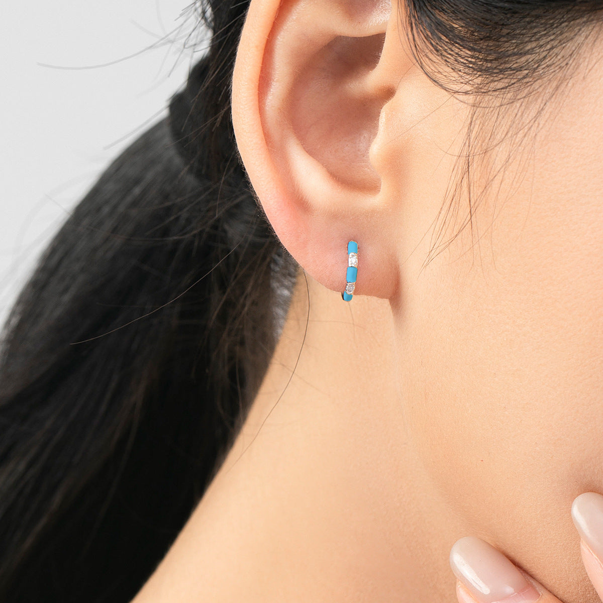 Minimalist Sterling Silver Zircon Earrings for Women