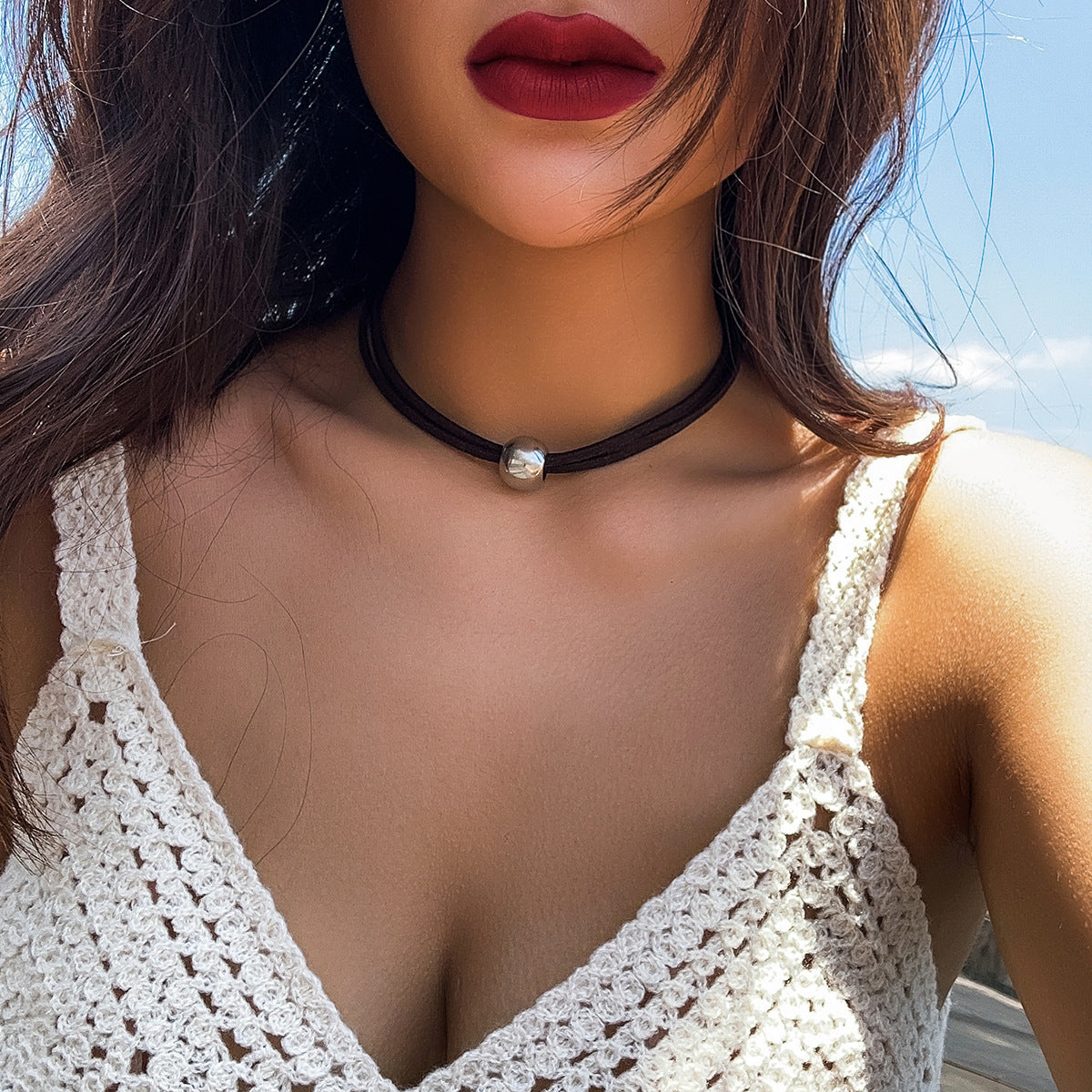 Vienna Verve Adjustable Round Bead Collar Necklace