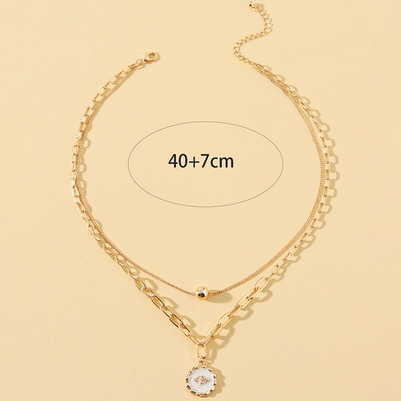 Honeybee Double-Layer Necklace with Vintage Charm