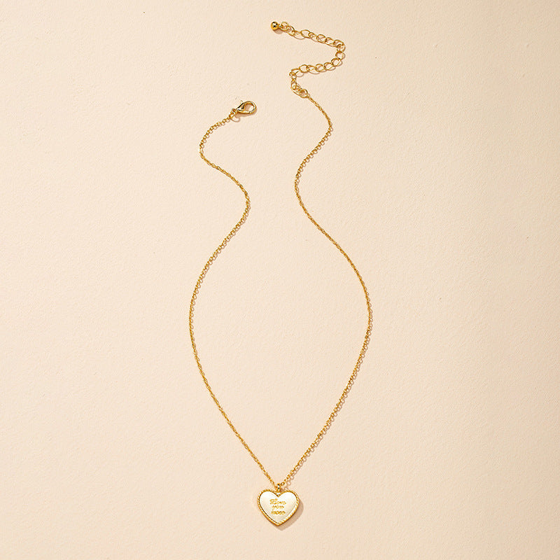Heartfelt Love Inscription Necklace - Exquisite European and American Jewelry
