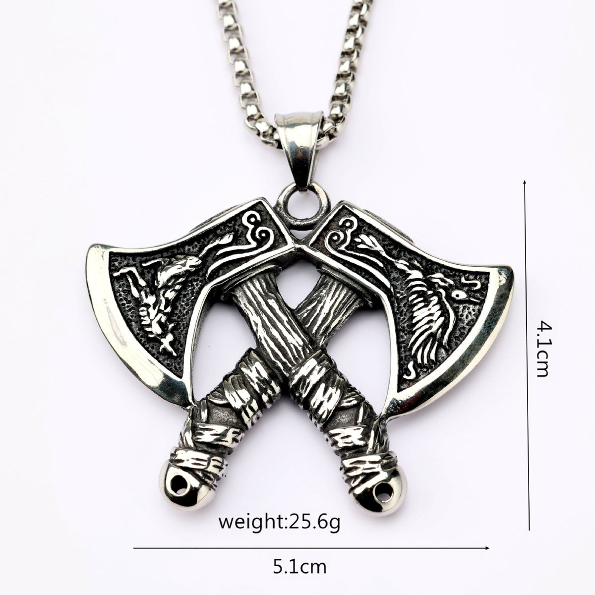 Vintage Viking Stainless Steel Men's Pendant Necklace
