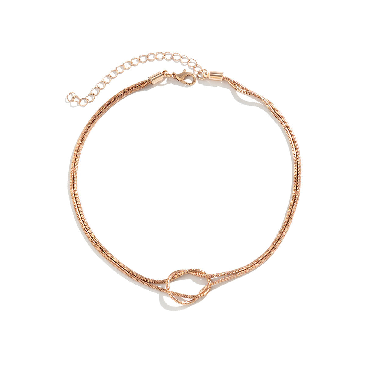 European and American Cross-border Jewelry Modern Twist Snake Chain Necklace with Tassel Pendant