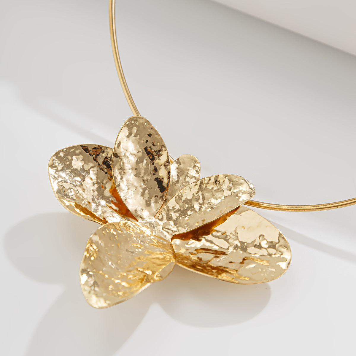 Sculptural Petal Flower Choker