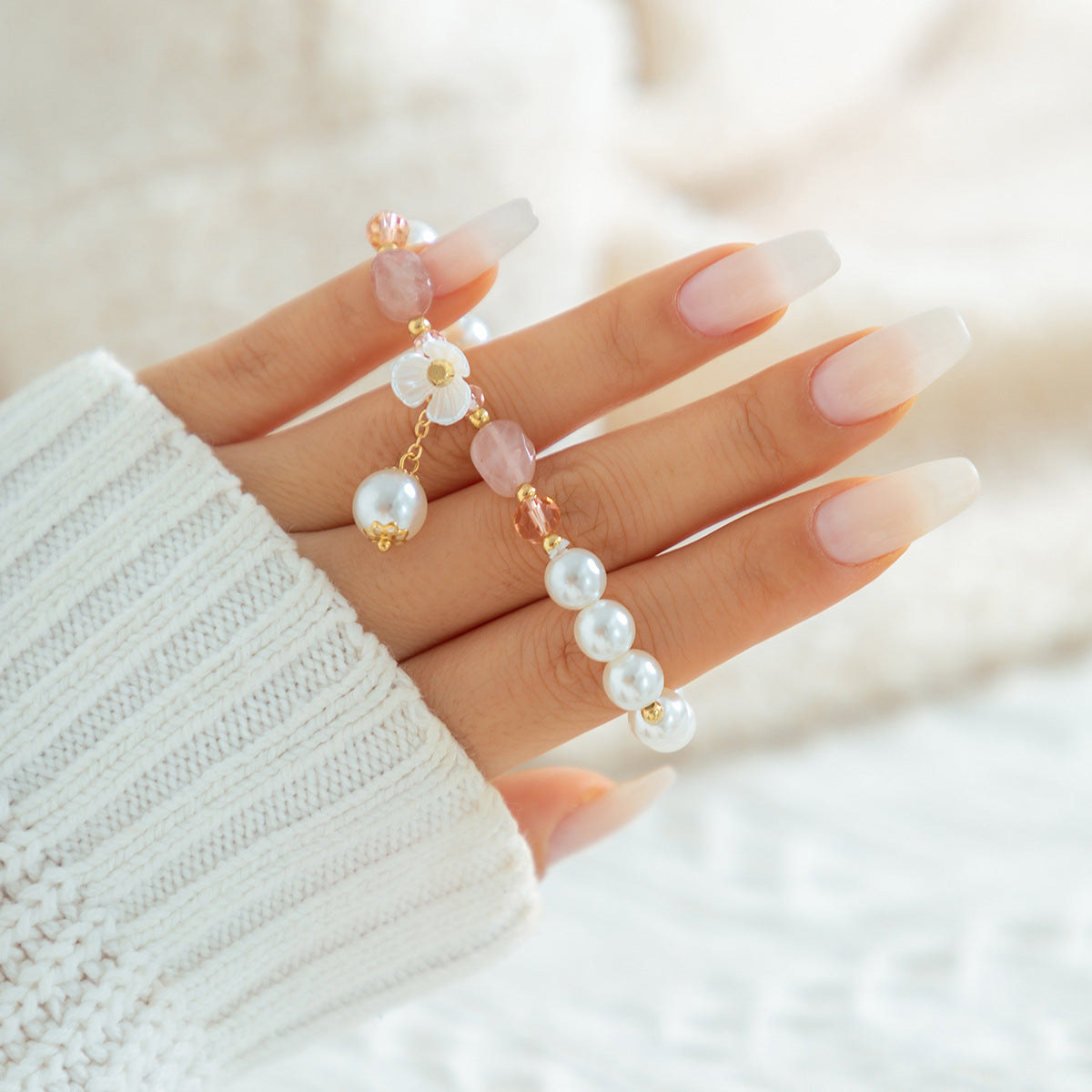 Planderful Vienna Verve Crystal Butterfly Bracelet For Women Elegant Beaded Elastic Jewelry