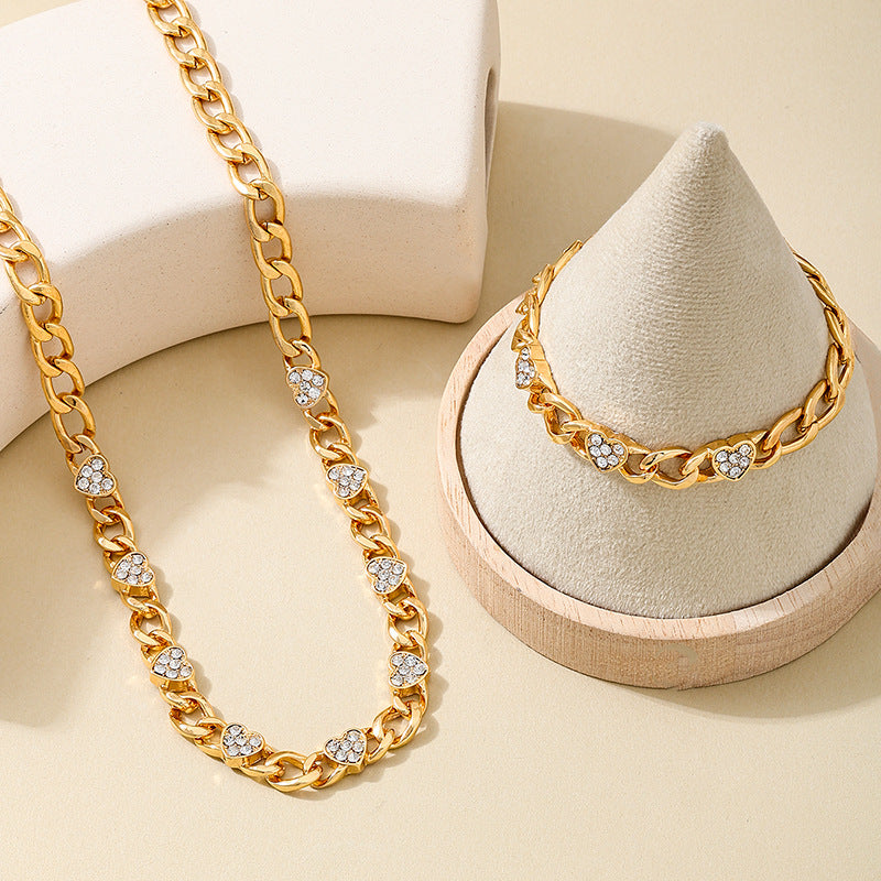 Planderful Vienna Verve Thick Chain Jewelry Set for Women