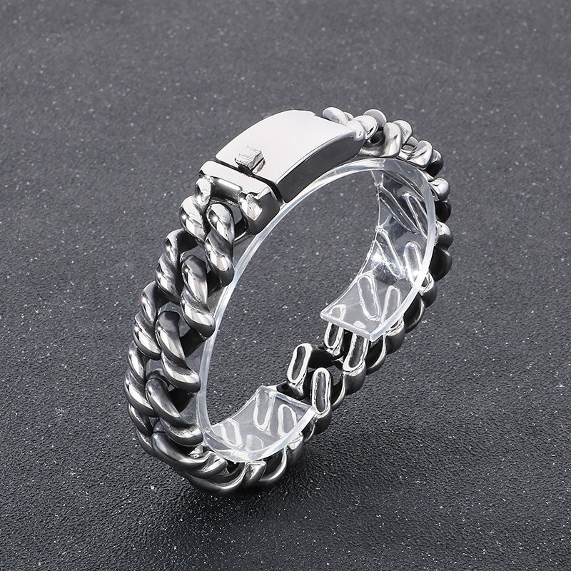 Planderful Dragon Beard Buckle Bracelet Cuban Chain Men