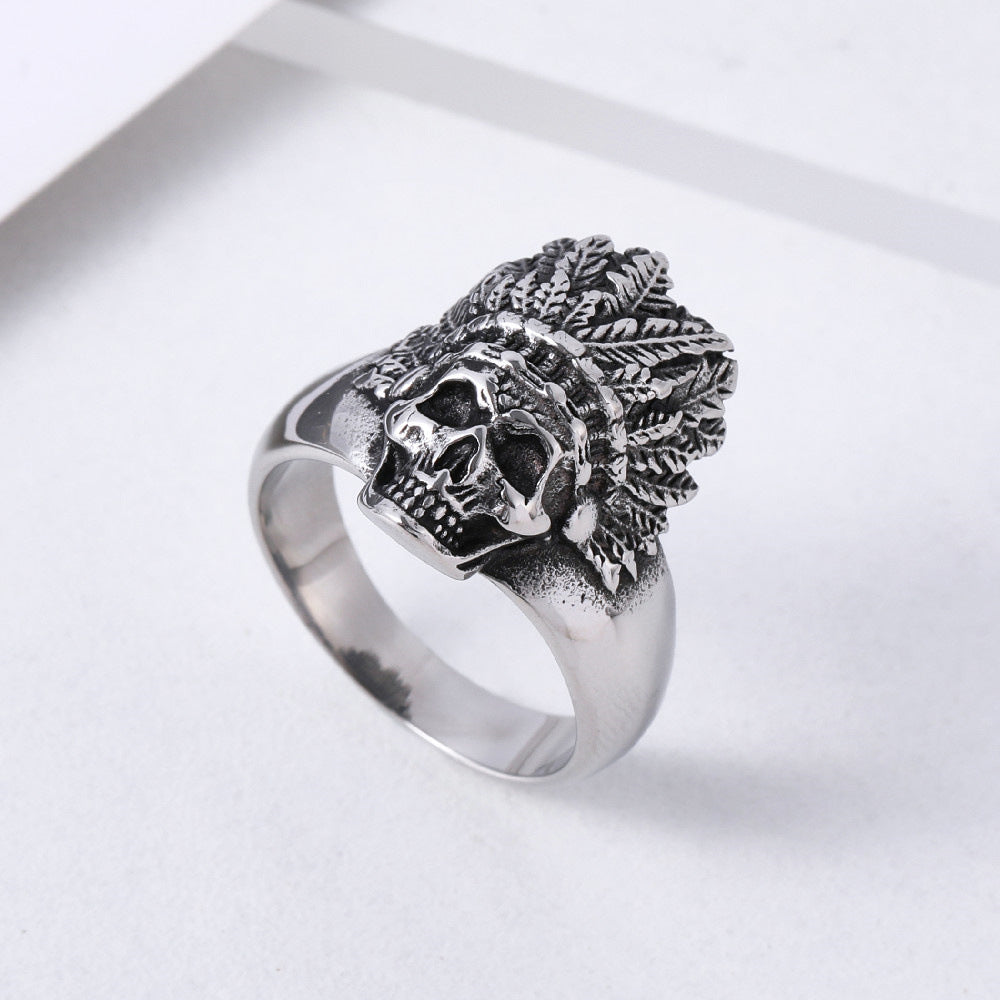 Titanium Steel Indian-Inspired Ring