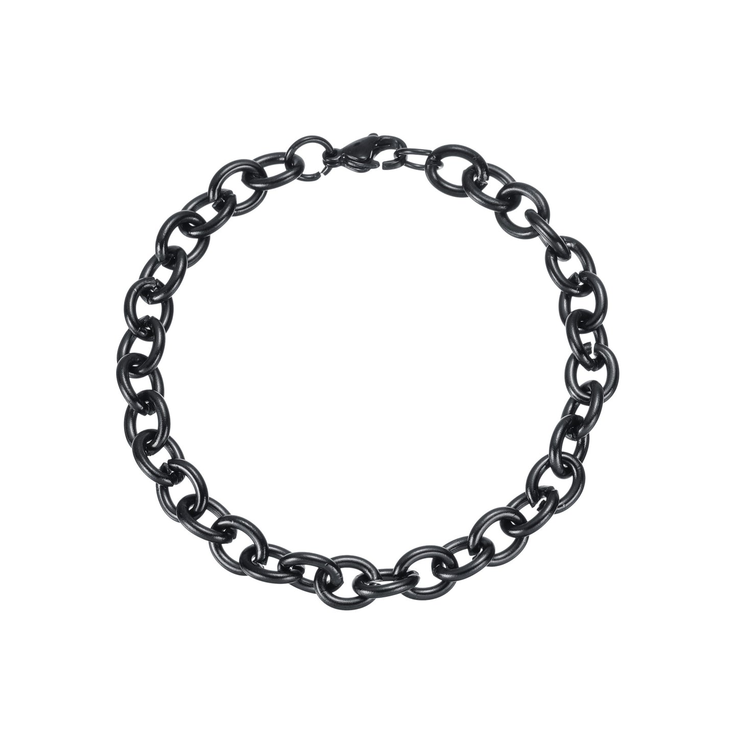 Planderful Everyday Genie O Shaped Titanium Steel Bracelet Anklet Unisex Hip Hop Accessory