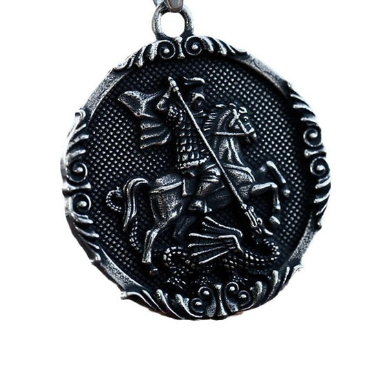 Retro European and American Knight God of War Titanium Steel Pendant for Men - Stainless Steel Casting Wholesale