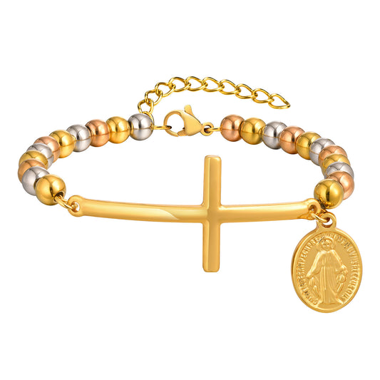 Cross Stainless Steel Bracelet for Women