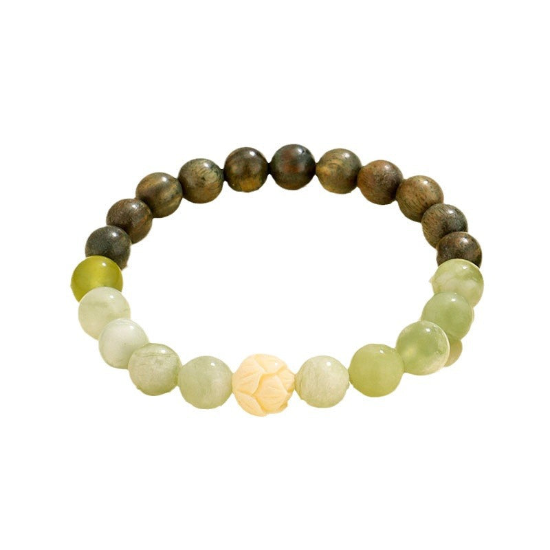 Green Sandalwood Couple Bracelet
