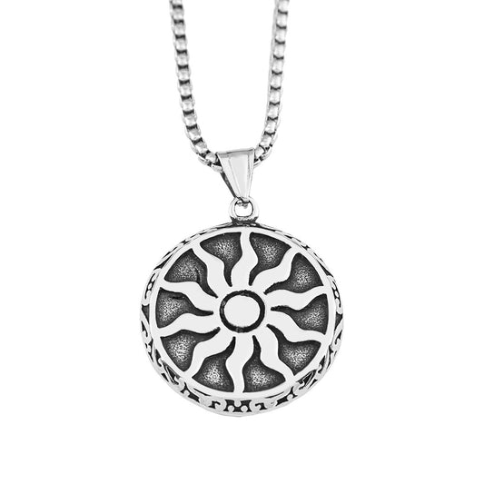 European And American New Retro Sunflower Pendant Necklace
