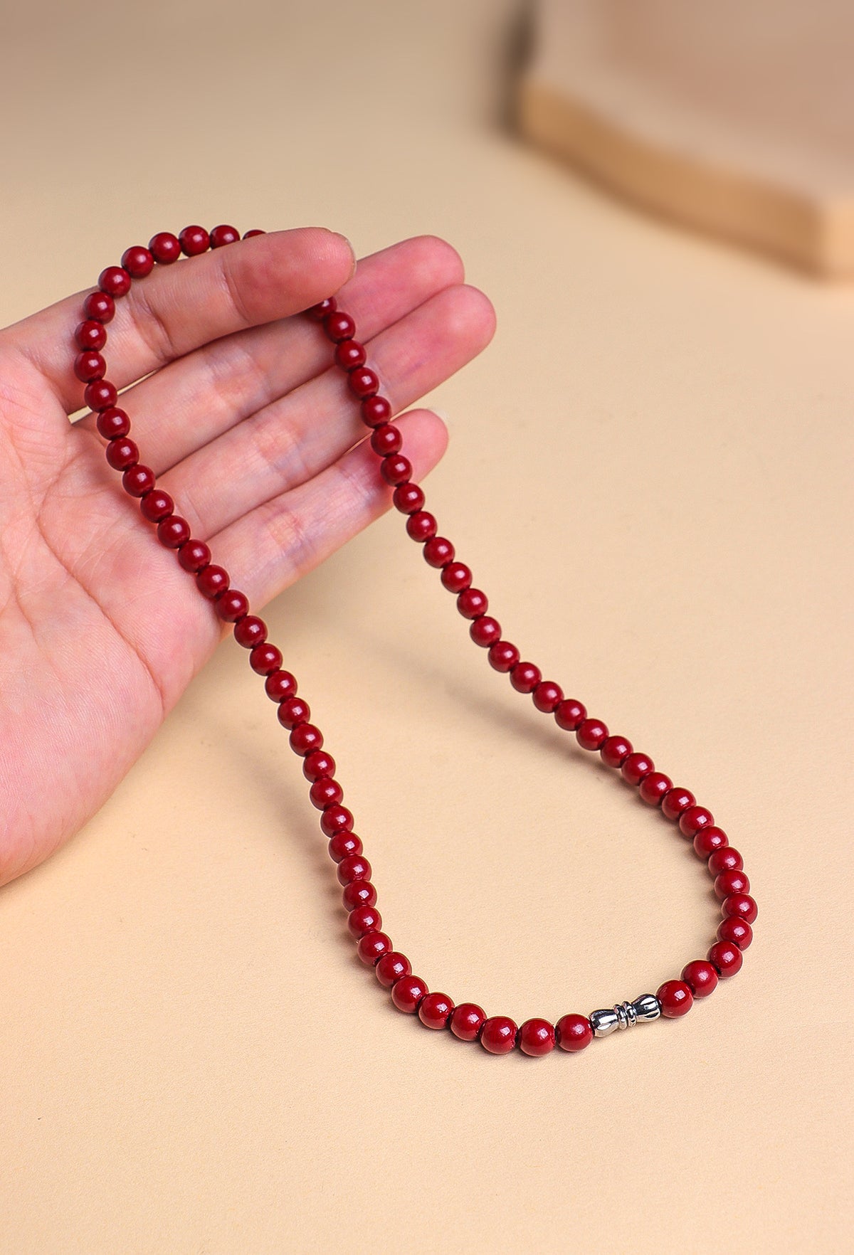 6 mm Purple-Gold Sand Necklace