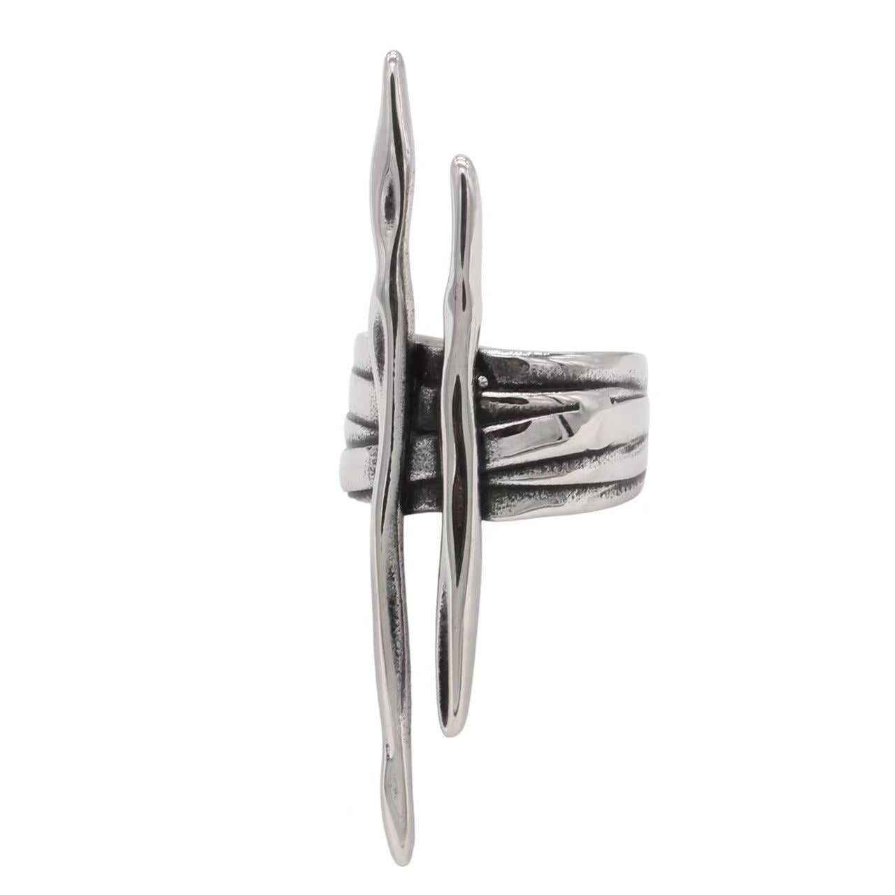 Planderful Jewelry European American Personalized Vintage Mens Titanium Ring for Everyday Wear