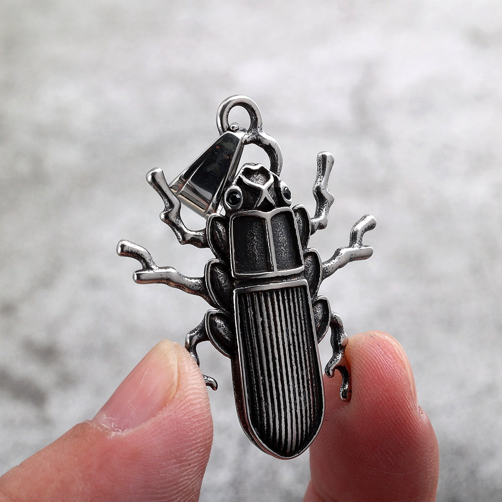 Vintage Stainless Steel Pendant Necklace