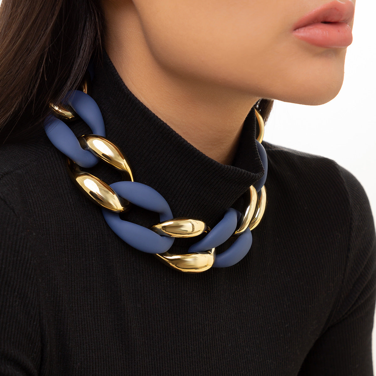 European and American Inspired Geometric Multi-Layer Necklace