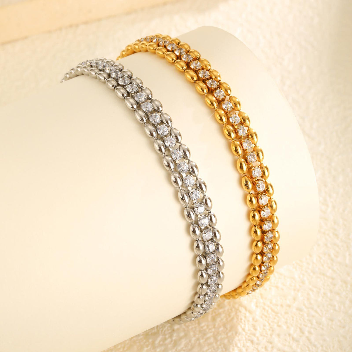 Zircon Vintage Stainless Steel Bracelet