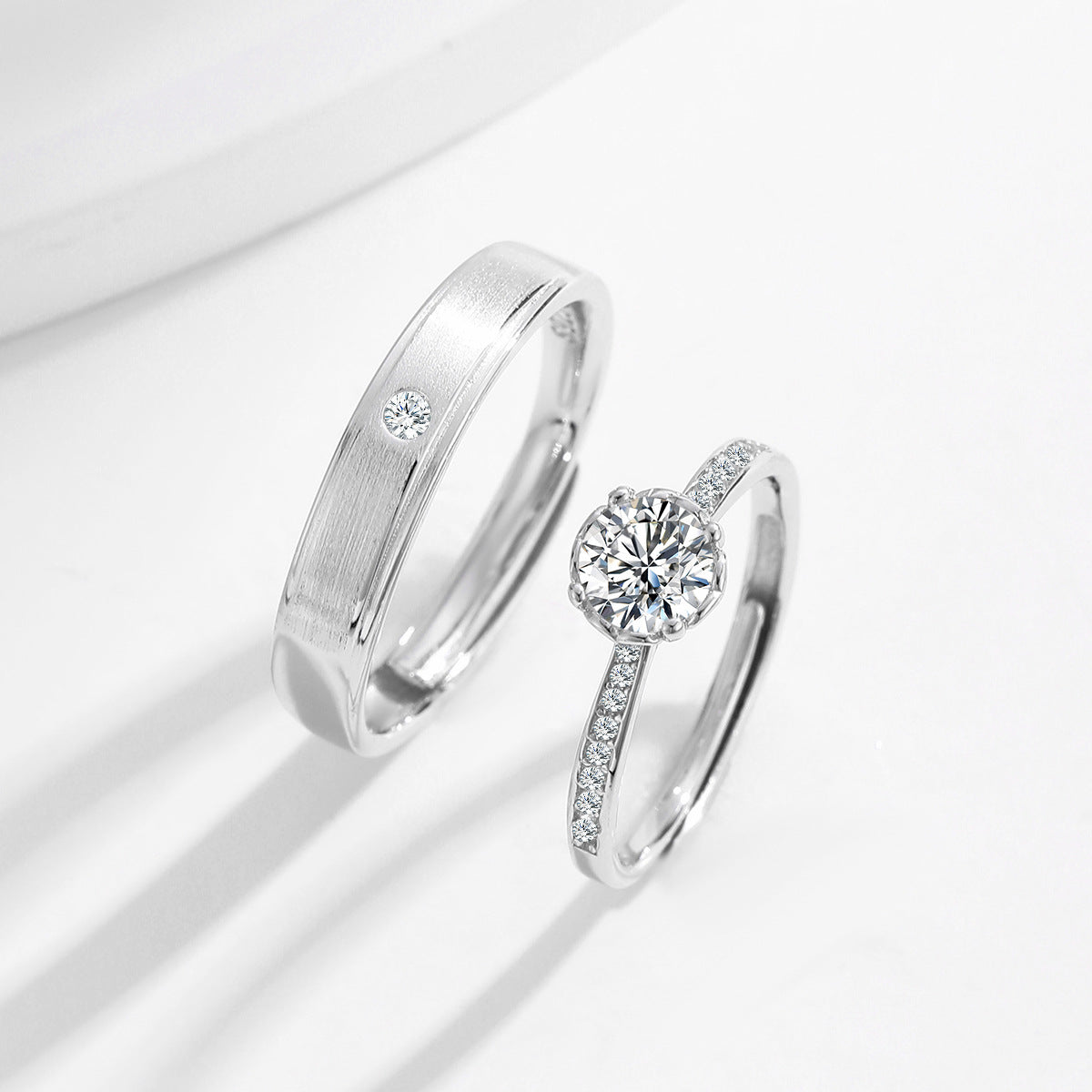 Planderful Everyday Genie – Elegant S925 Sterling Silver Couple Rings for Love