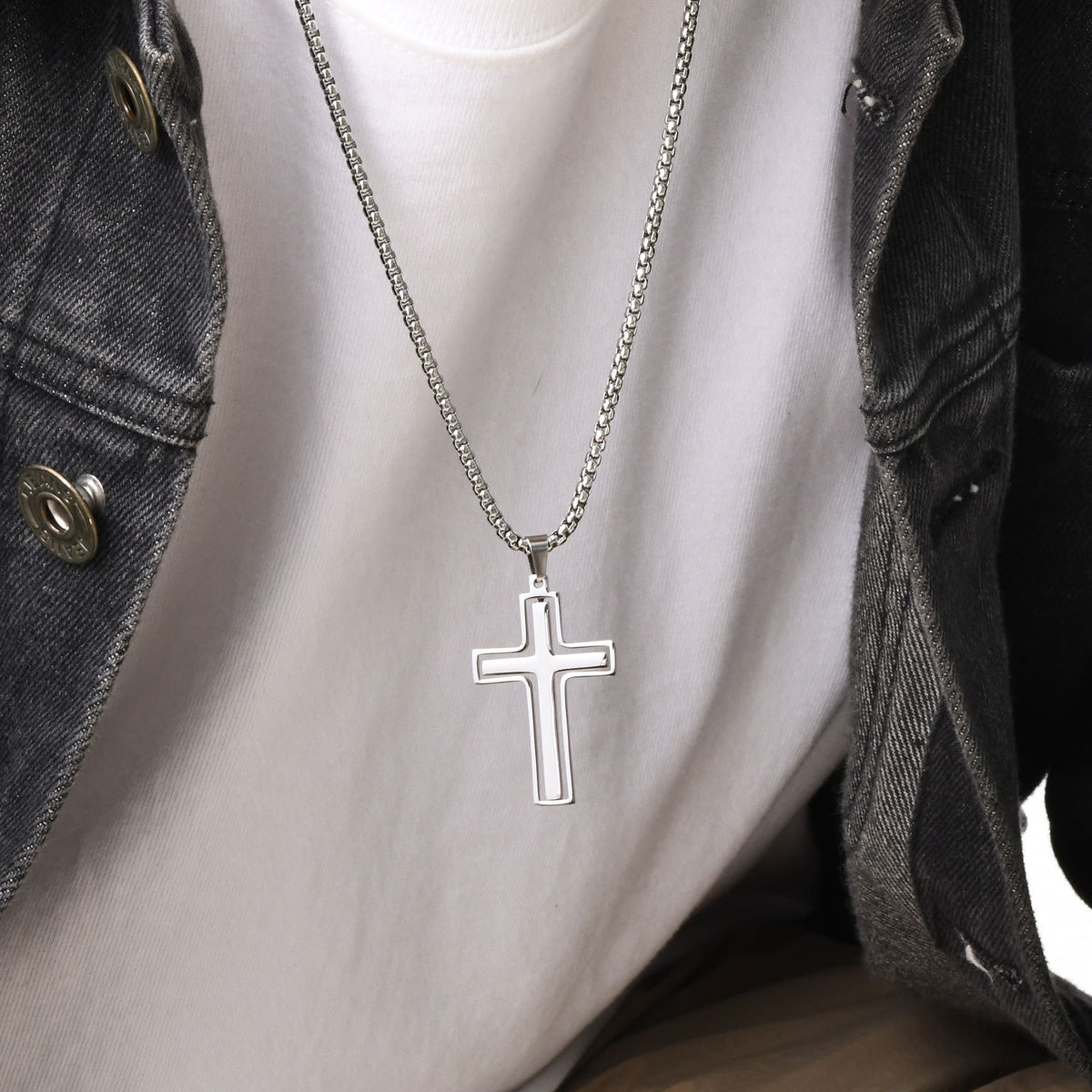 Cross Stainless Steel Necklace for Men